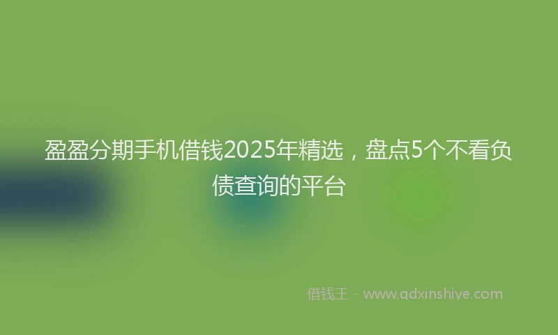 盈盈分期手机借钱2025年精选，盘点5个不看负债查询的平台