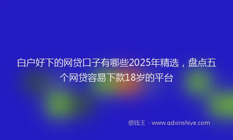 白户好下的网贷口子有哪些2025年精选，盘点五个网贷容易下款18岁的平台