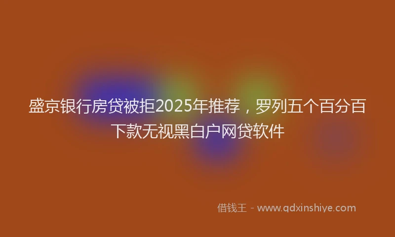 盛京银行房贷被拒2025年推荐，罗列五个百分百下款无视黑白户网贷软件