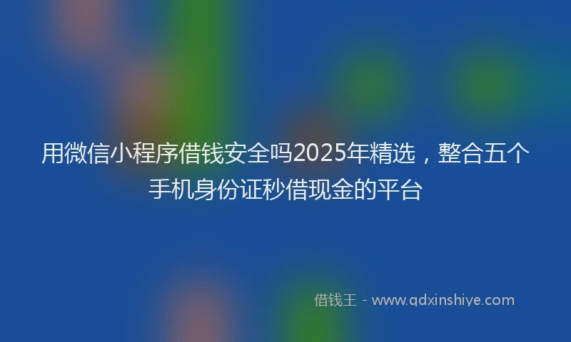 用微信小程序借钱安全吗2025年精选，整合五个手机身份证秒借现金的平台