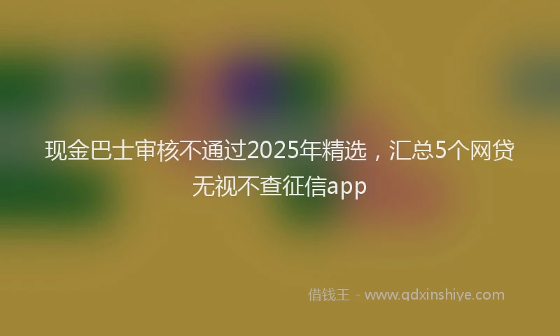 现金巴士审核不通过2025年精选，汇总5个网贷无视不查征信app