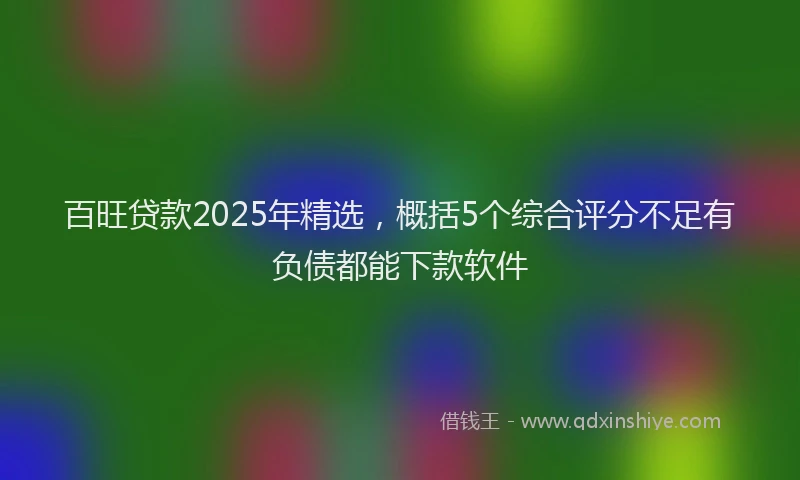 百旺贷款2025年精选，概括5个综合评分不足有负债都能下款软件