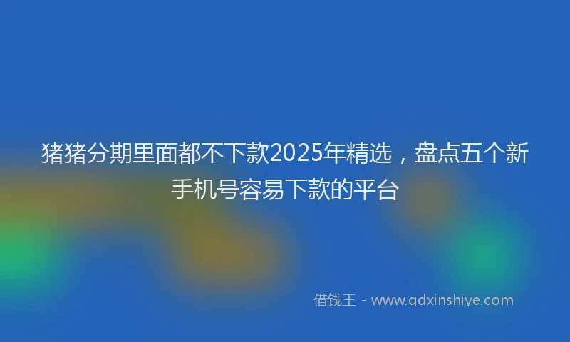 猪猪分期里面都不下款2025年精选，盘点五个新手机号容易下款的平台