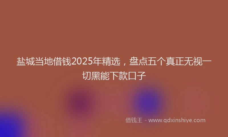 盐城当地借钱2025年精选，盘点五个真正无视一切黑能下款口子