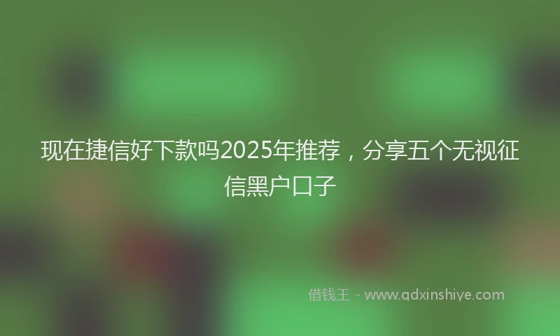 现在捷信好下款吗2025年推荐，分享五个无视征信黑户口子