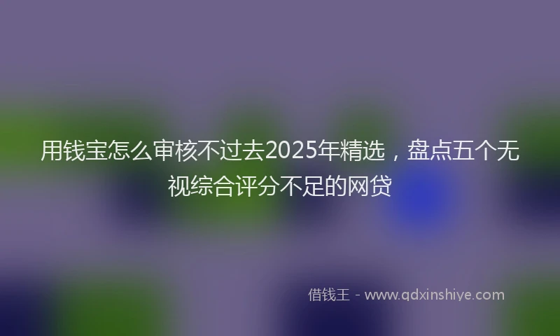用钱宝怎么审核不过去2025年精选，盘点五个无视综合评分不足的网贷