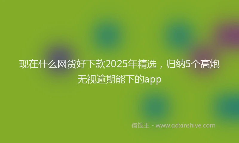 现在什么网货好下款2025年精选，归纳5个高炮无视逾期能下的app