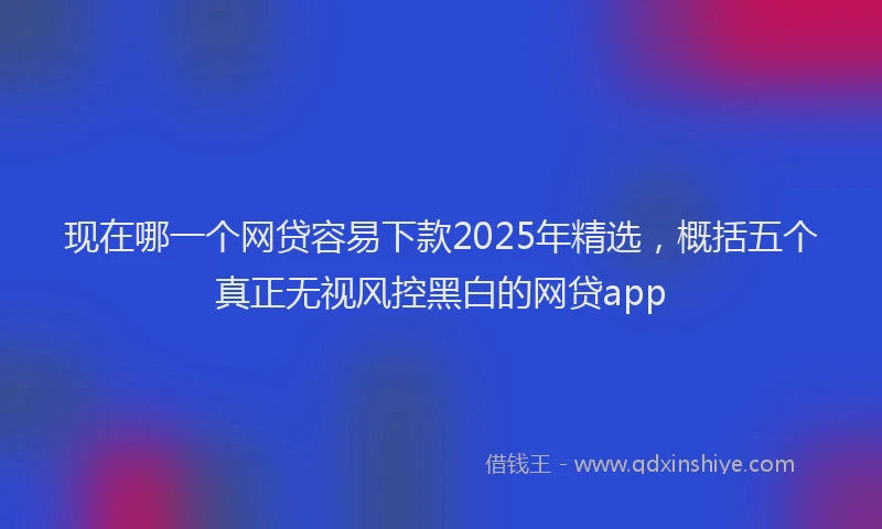 现在哪一个网贷容易下款2025年精选，概括五个真正无视风控黑白的网贷app