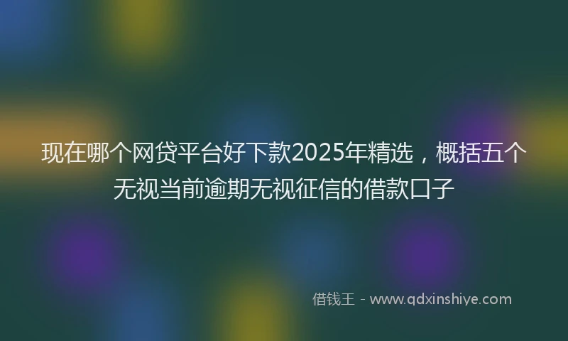 现在哪个网贷平台好下款2025年精选，概括五个无视当前逾期无视征信的借款口子