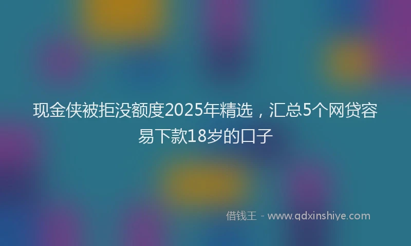 现金侠被拒没额度2025年精选，汇总5个网贷容易下款18岁的口子