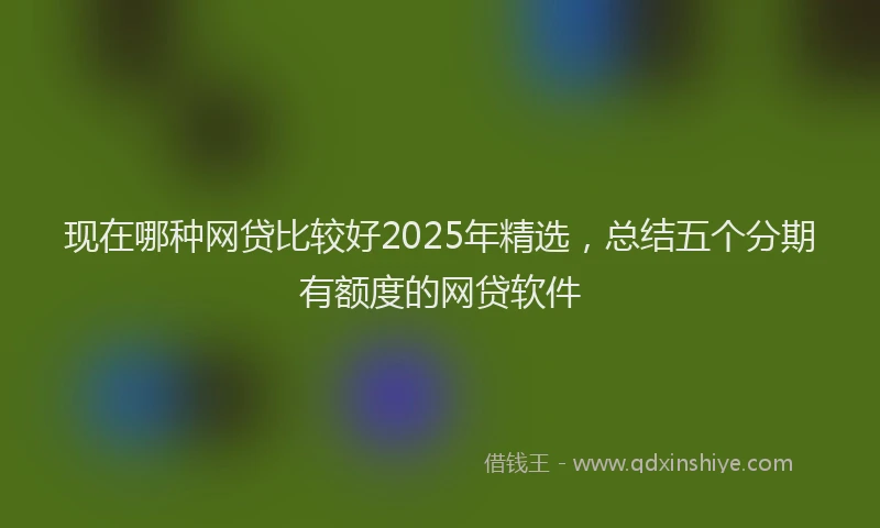 现在哪种网贷比较好2025年精选，总结五个分期有额度的网贷软件