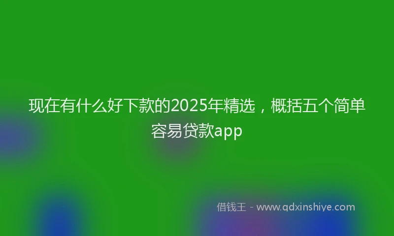 现在有什么好下款的2025年精选，概括五个简单容易贷款app