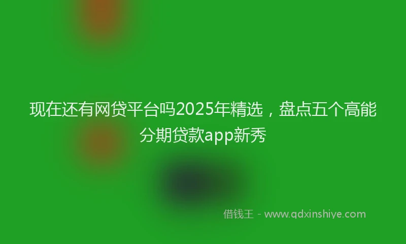 现在还有网贷平台吗2025年精选，盘点五个高能分期贷款app新秀