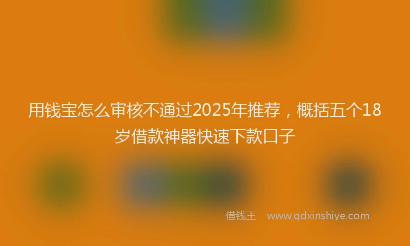 用钱宝怎么审核不通过2025年推荐，概括五个18岁借款神器快速下款口子