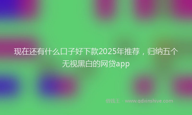 现在还有什么口子好下款2025年推荐，归纳五个无视黑白的网贷app