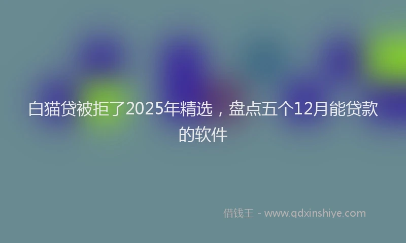 白猫贷被拒了2025年精选，盘点五个12月能贷款的软件