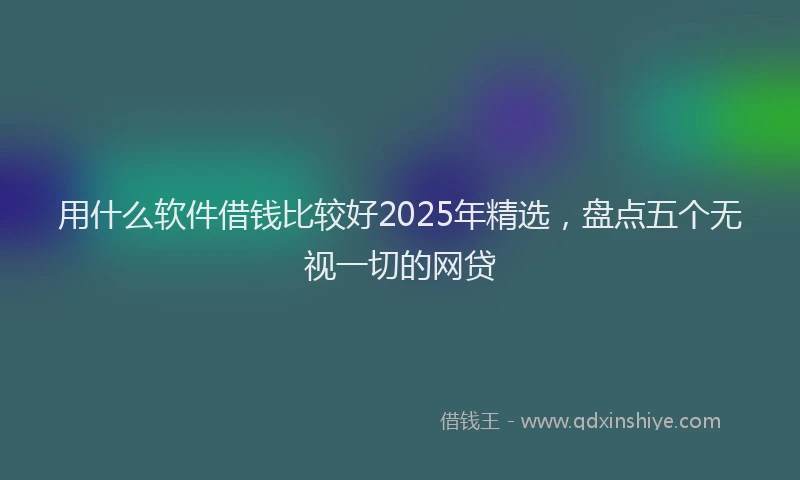 用什么软件借钱比较好2025年精选，盘点五个无视一切的网贷