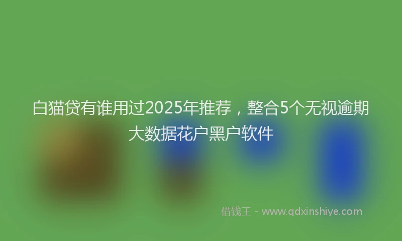 白猫贷有谁用过2025年推荐，整合5个无视逾期大数据花户黑户软件