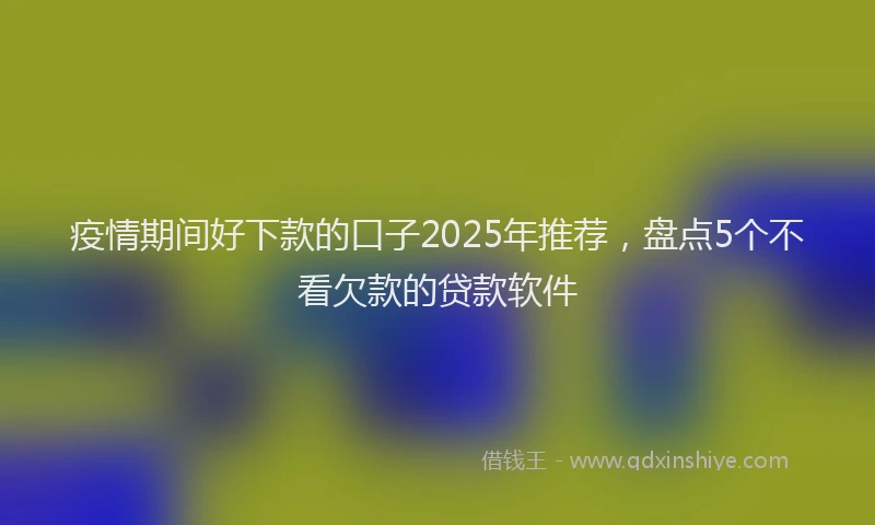 疫情期间好下款的口子2025年推荐，盘点5个不看欠款的贷款软件