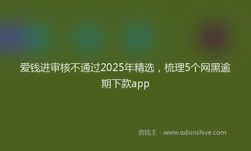 爱钱进审核不通过2025年精选，梳理5个网黑逾期下款app
