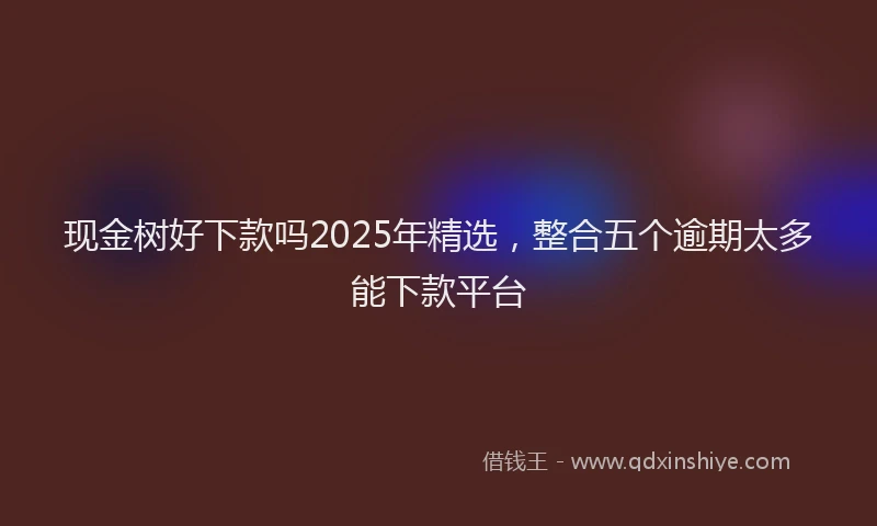 现金树好下款吗2025年精选，整合五个逾期太多能下款平台