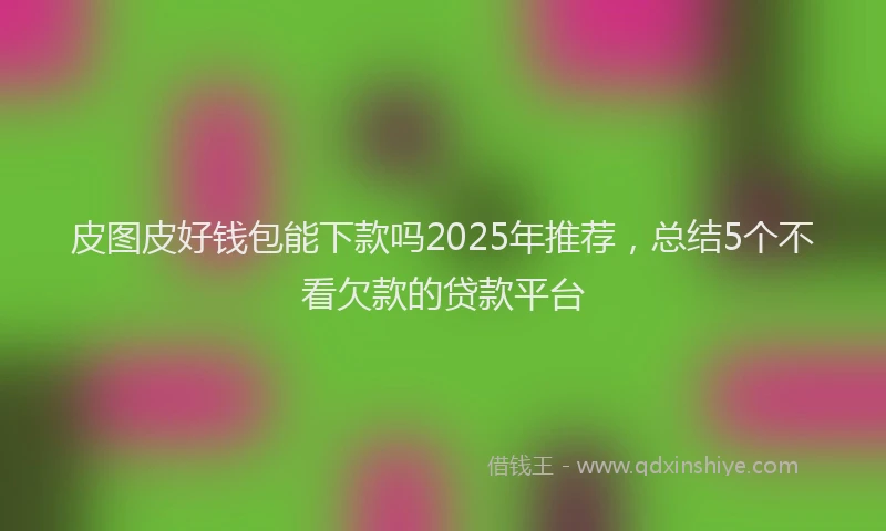 皮图皮好钱包能下款吗2025年推荐，总结5个不看欠款的贷款平台