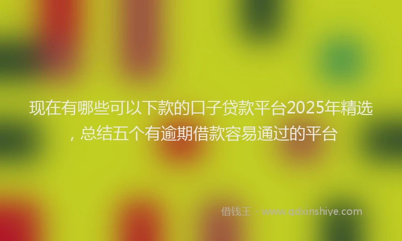 现在有哪些可以下款的口子贷款平台2025年精选，总结五个有逾期借款容易通过的平台