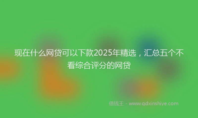 现在什么网贷可以下款2025年精选，汇总五个不看综合评分的网贷
