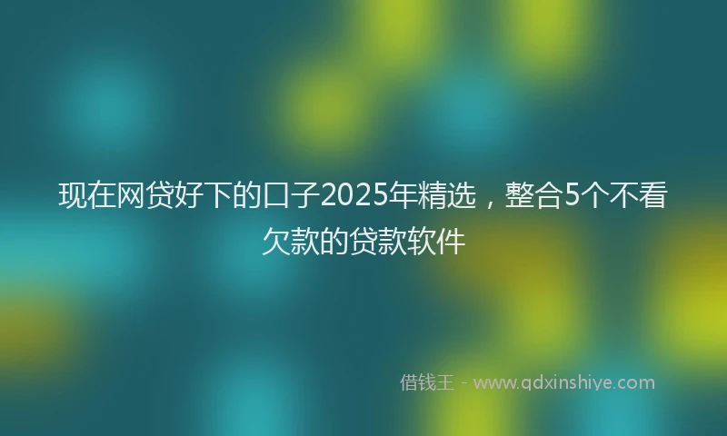 现在网贷好下的口子2025年精选，整合5个不看欠款的贷款软件