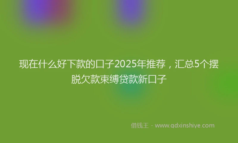 现在什么好下款的口子2025年推荐，汇总5个摆脱欠款束缚贷款新口子