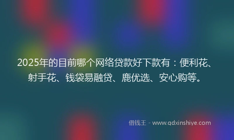 2025年的目前哪个网络贷款好下款有：便利花、射手花、钱袋易融贷、鹿优选、安心购等。