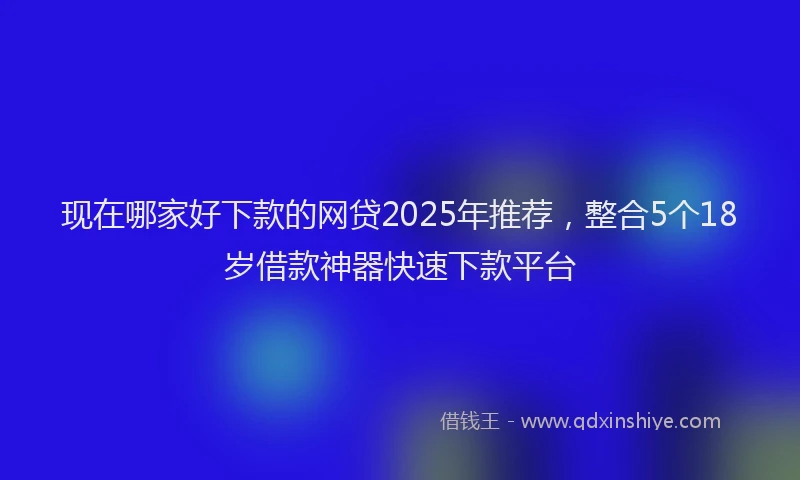 现在哪家好下款的网贷2025年推荐，整合5个18岁借款神器快速下款平台