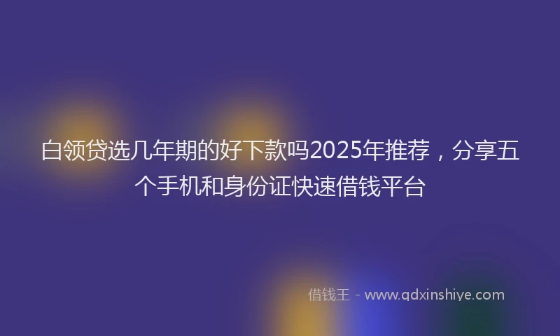白领贷选几年期的好下款吗2025年推荐，分享五个手机和身份证快速借钱平台