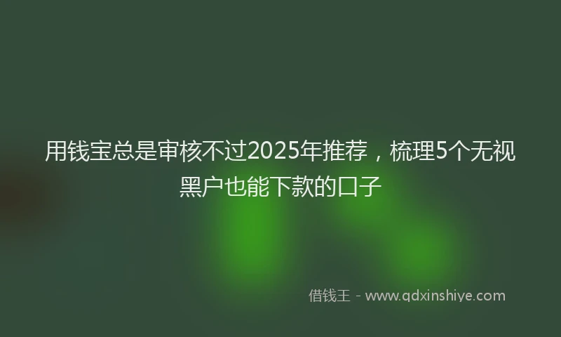 用钱宝总是审核不过2025年推荐，梳理5个无视黑户也能下款的口子