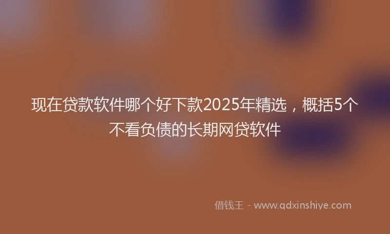 现在贷款软件哪个好下款2025年精选，概括5个不看负债的长期网贷软件