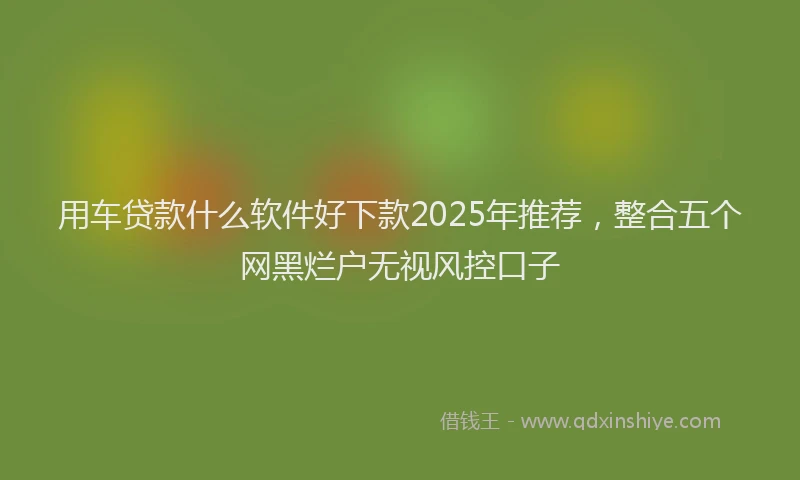用车贷款什么软件好下款2025年推荐，整合五个网黑烂户无视风控口子