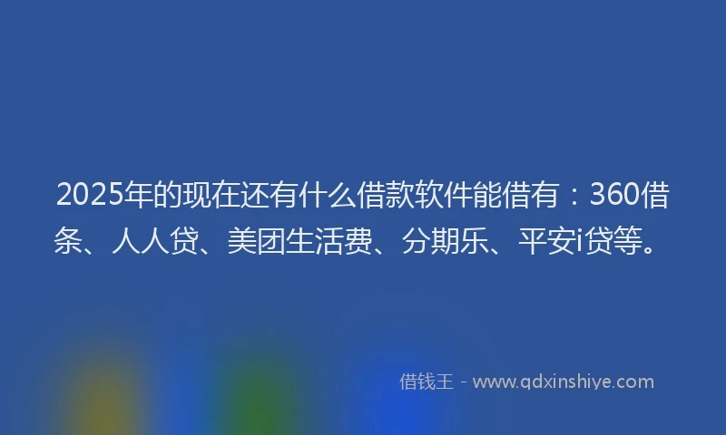 2025年的现在还有什么借款软件能借有：360借条、人人贷、美团生活费、分期乐、平安i贷等。