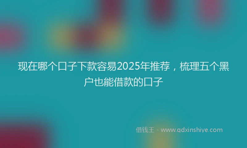 现在哪个口子下款容易2025年推荐，梳理五个黑户也能借款的口子