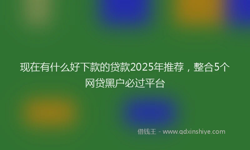 现在有什么好下款的贷款2025年推荐，整合5个网贷黑户必过平台