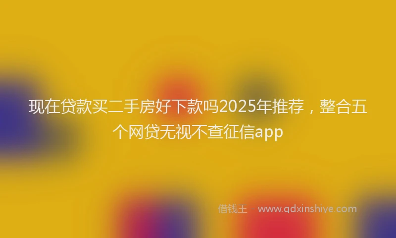 现在贷款买二手房好下款吗2025年推荐，整合五个网贷无视不查征信app