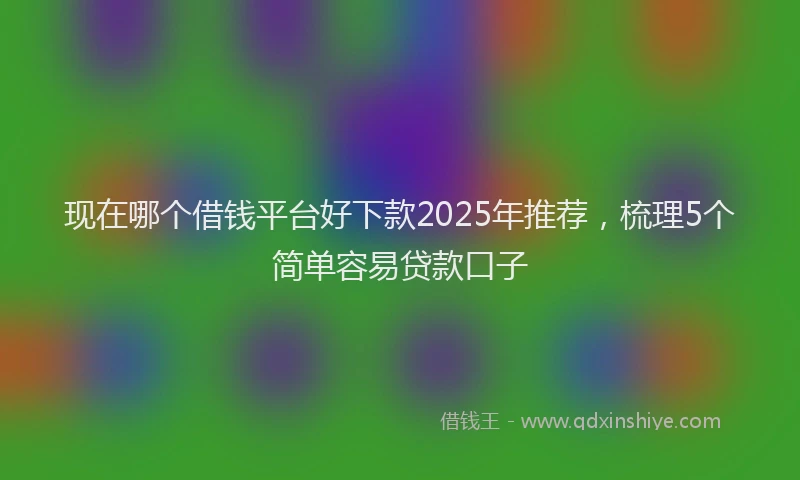 现在哪个借钱平台好下款2025年推荐，梳理5个简单容易贷款口子