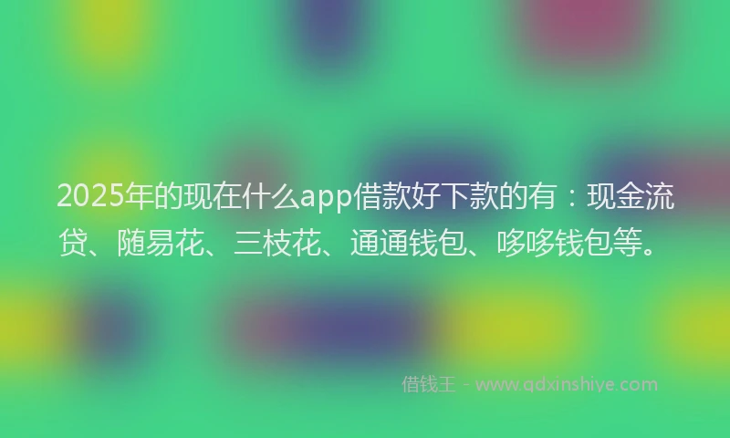 2025年的现在什么app借款好下款的有：现金流贷、随易花、三枝花、通通钱包、哆哆钱包等。