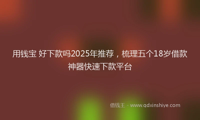 用钱宝 好下款吗2025年推荐，梳理五个18岁借款神器快速下款平台