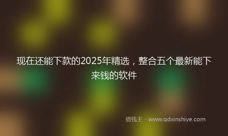 现在还能下款的2025年精选，整合五个最新能下来钱的软件