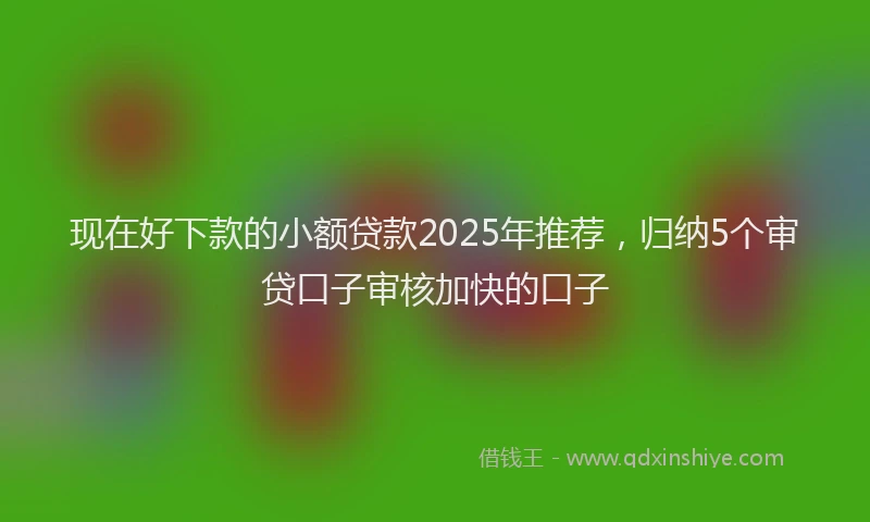 现在好下款的小额贷款2025年推荐，归纳5个审贷口子审核加快的口子
