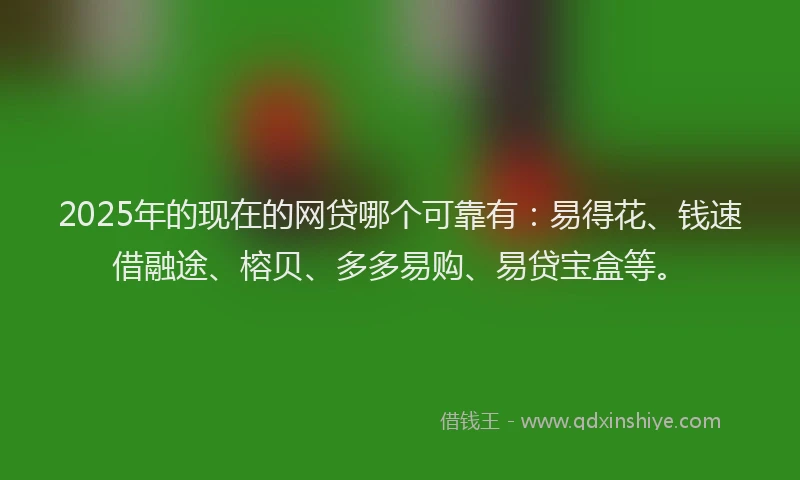 2025年的现在的网贷哪个可靠有：易得花、钱速借融途、榕贝、多多易购、易贷宝盒等。
