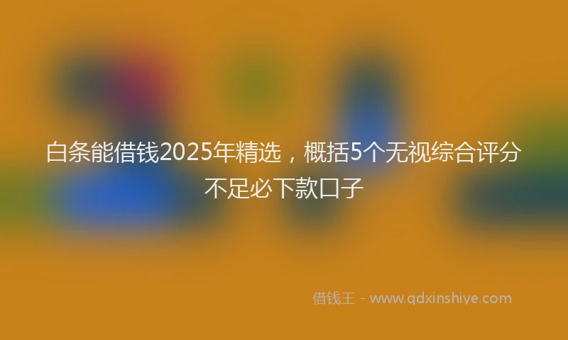 白条能借钱2025年精选，概括5个无视综合评分不足必下款口子