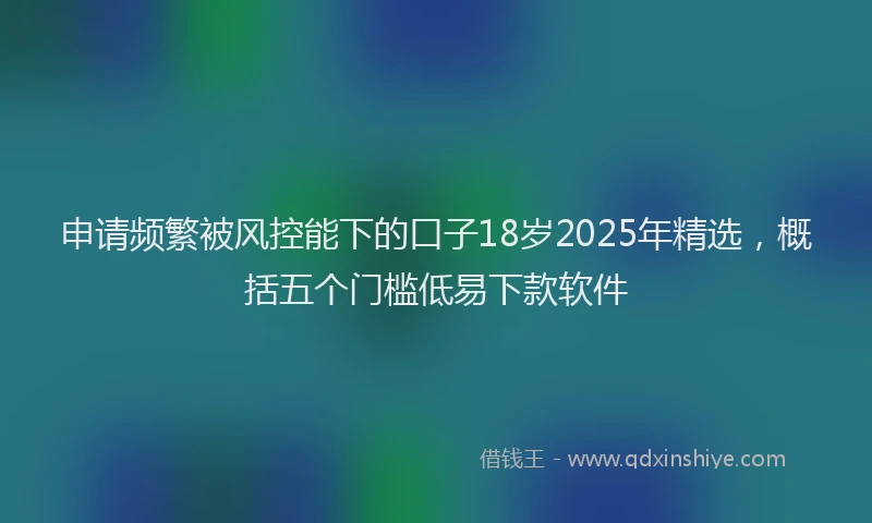 申请频繁被风控能下的口子18岁2025年精选，概括五个门槛低易下款软件