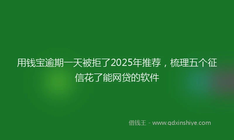 用钱宝逾期一天被拒了2025年推荐，梳理五个征信花了能网贷的软件