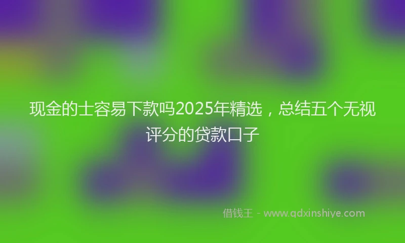 现金的士容易下款吗2025年精选，总结五个无视评分的贷款口子